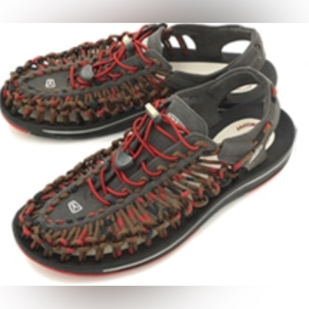 Keen Men's Brown and Red Uneek Sandals